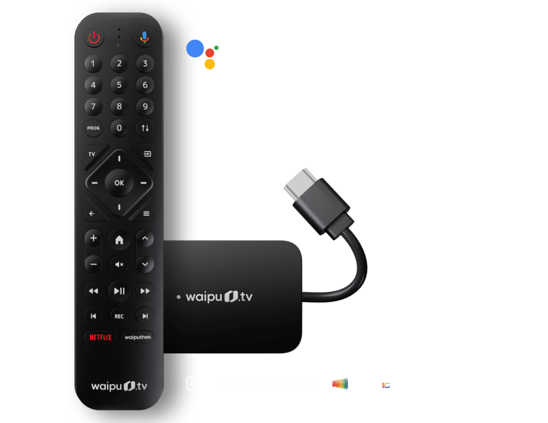 waipu.tv Stick der zweiten Generation mit Fernbedienung